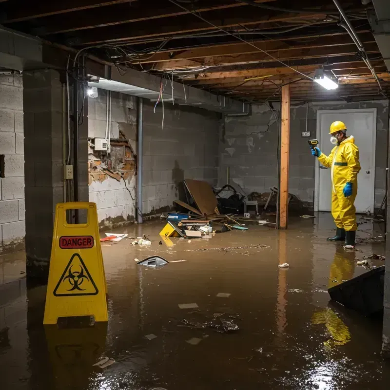 Flooded Basement Electrical Hazard in Webb, AL Property