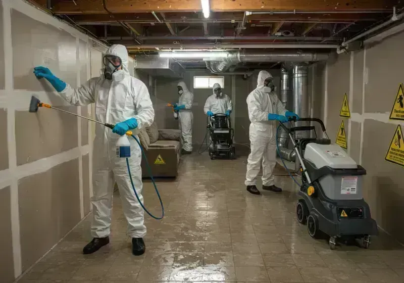 Basement Moisture Removal and Structural Drying process in Webb, AL